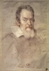 Portrett av Galileo Galilei (1564-1642) astronom og fysiker (tegning)